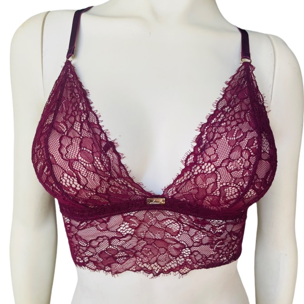 Soul Intimates Purple Lace Bralette Women’s Bra